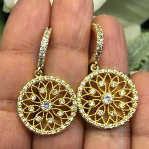 Gold tone earrings - Cubic Zircon